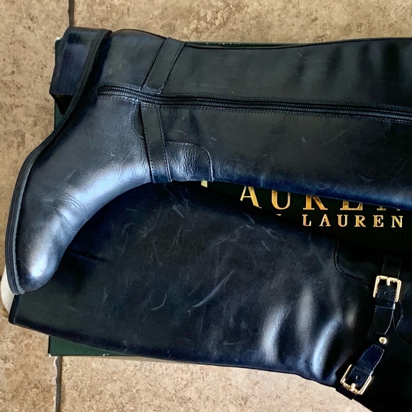 Black Ralph Lauren Boots Size 8B - Picture 4 of 7
